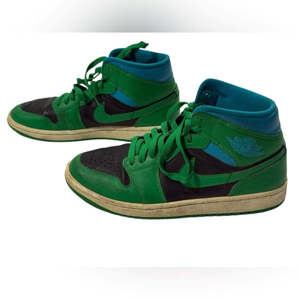 Nike Air Jordan 1 Mid BQ6472-033 Green Black Teal Womens Sz8.5